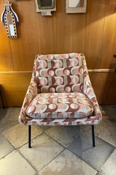 Joseph Andre Motte 800 Armchair by Joseph Andr MOTTE for Steiner France 1950s