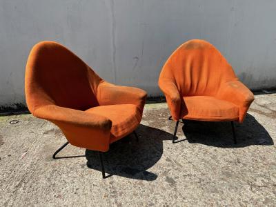 Joseph Andre Motte Armchairs model 770 by Joseph Andr Motte for Steiner 1958