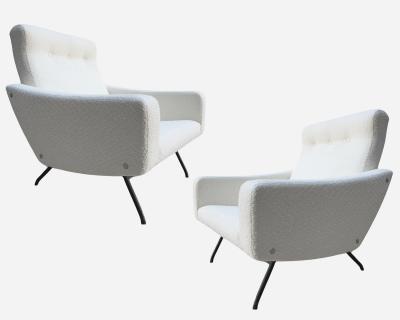 Joseph Andre Motte Pair of armchairs 743 model by J A Motte Ed Steiner France circa 1957