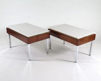 Joseph Andre Motte Pair of luminous tables model G 30 by Joseph Andr Motte Ed Charron France 1958