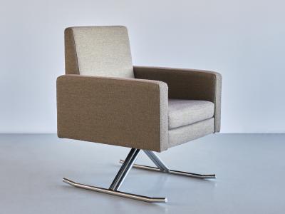 Joseph Andre Motte Rare Pair of Joseph Andr Motte Luge Armchairs Edition MPS France 1967