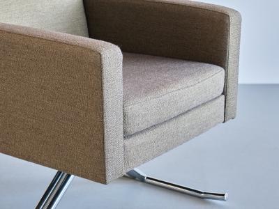 Joseph Andre Motte Rare Pair of Joseph Andr Motte Luge Armchairs Edition MPS France 1967