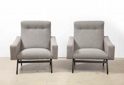 Joseph Andre Motte Rare Pair of Lounge Chairs by Joseph Andre Motte
