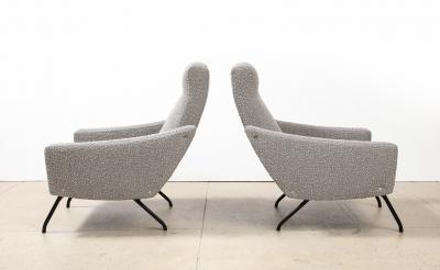 Joseph Andre Motte Rare Pair of Lounge Chairs by Joseph Andre Motte