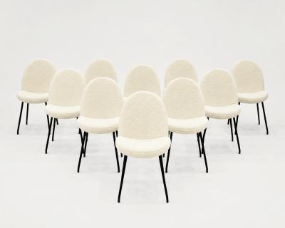 Joseph Andre Motte Set of ten model 771 chairs by Joseph Andr Motte Editions Steiner circa 1954