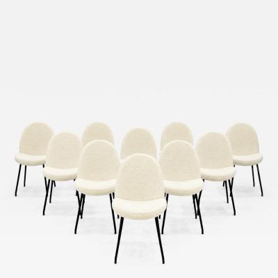 Joseph Andre Motte Set of ten model 771 chairs by Joseph Andr Motte Editions Steiner circa 1954