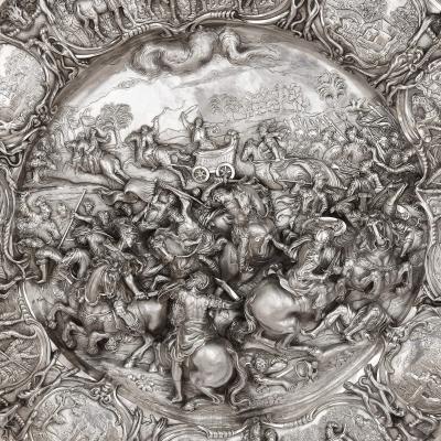 Joseph Angell II A large George IV silver sideboard dish made by Joseph Angell II 1828