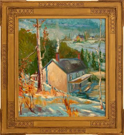Joseph Barrett Snow Near Trenton Sunrise 