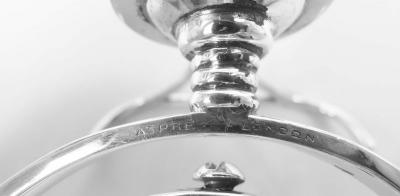 Joseph Braham Asprey Alpha Big Game Sterling Silver Horn Cigar Lighter 1908