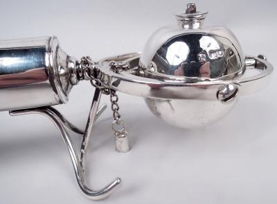 Joseph Braham Asprey Alpha Big Game Sterling Silver Horn Cigar Lighter 1908