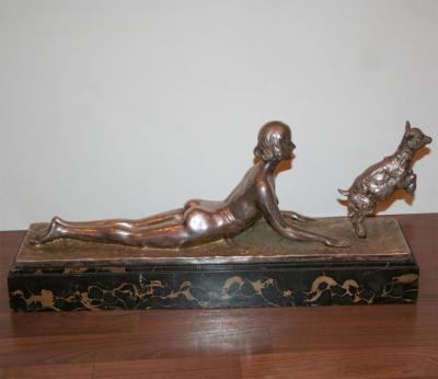 Joseph D Aste Art Deco Bronze Sculpture by JOSEPH D ASTE