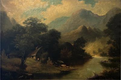Joseph Donovan Adams 19th Century Oil on Canvas Landscape by Joseph Donovan Adams