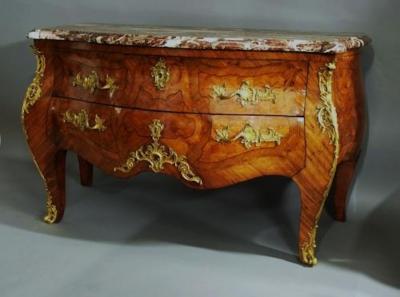 Joseph F Oeben Rare early 18thc French Kingwood Louis XV commode of bold proportions