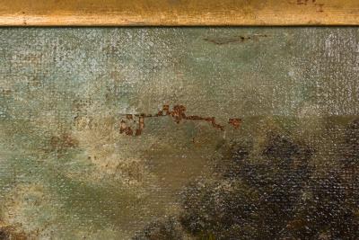 Joseph Foxcroft Cole American Victorian Landscape of Sheep by Stream