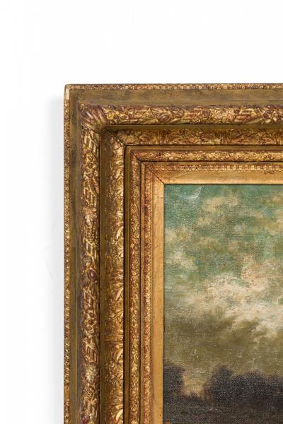 Joseph Foxcroft Cole American Victorian Landscape of Sheep by Stream