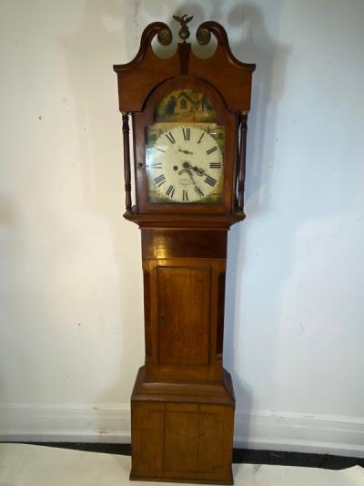 Joseph Kern Swansea ANTIQUE ENGLISH GRANDFATHER CLOCK BY JOSEPH KERN SWANSEA
