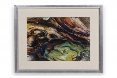 Joseph Knowles American Post War Abstract Watercolor Titled Whirlpool 