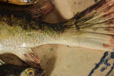 Joseph Landais Palissy Majolica Palissy Fish Platter