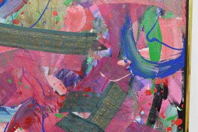 Joseph M Glasco Joseph M Glasco Oil and Collage on Canvas 34 Dated 1985