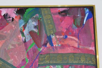 Joseph M Glasco Joseph M Glasco Oil and Collage on Canvas 34 Dated 1985