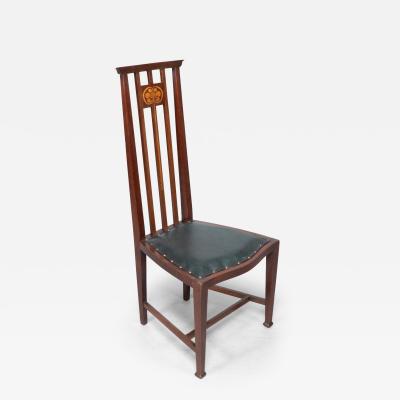 Joseph Maria Olbrich Joseph Maria Olbrich attributed An Art Nouveau Inlaid Side Chair