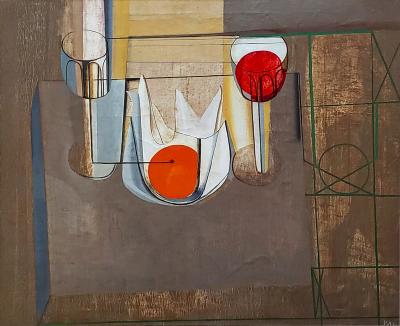 Joseph Mellor Hanson Joseph Mellor Hanson Still Life With An Orange Oil on Canvas 1956