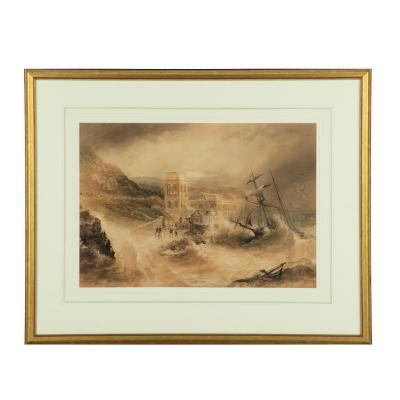 Joseph Newington Carter The loss of the Scarborough Lifeboat Amelia 1865