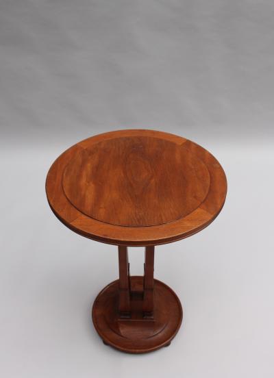 Joseph Paul Anthony Selmersheim French Art Nouveau Art Deco Walnut Gueridon by Tony Selmersheim