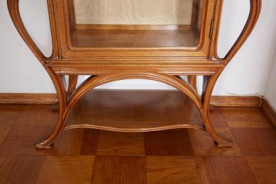 Joseph Paul Anthony Selmersheim French Art Nouveau Walnut Vitrine by Tony Selmersheim