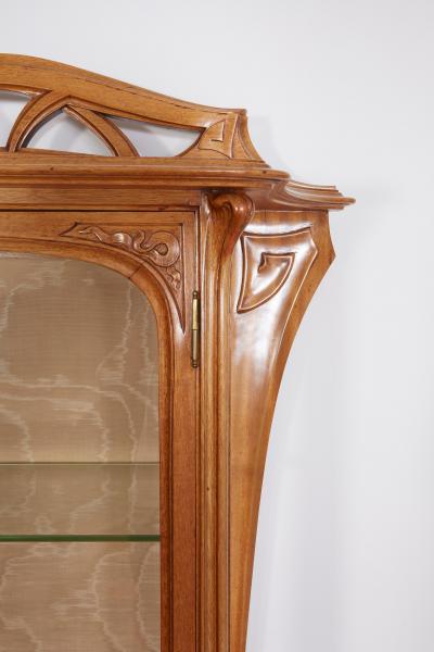 Joseph Paul Anthony Selmersheim French Art Nouveau Walnut Vitrine by Tony Selmersheim