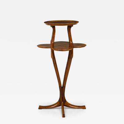 Joseph Paul Anthony Tony Selmersheim Tony Selmersheim French Art Nouveau Two Tier Clover Pedestal Table
