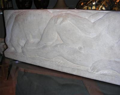 Joseph Rivi re 1940 1950 carved stone low relief by Joseph Rivi re