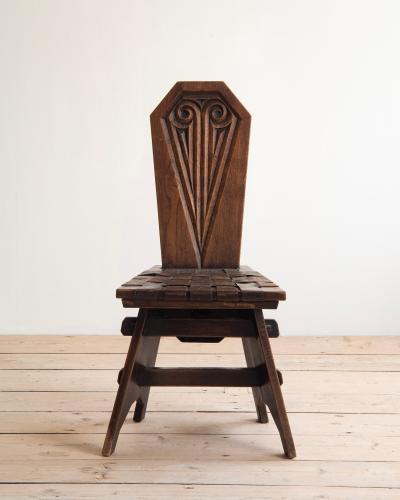 Joseph Savina 20th c Set of six chairs by Joseph Savina
