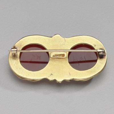 Josephine Hartwell Shaw American Arts Crafts Brooch with Cameos by Josephine Hartwell Shaw