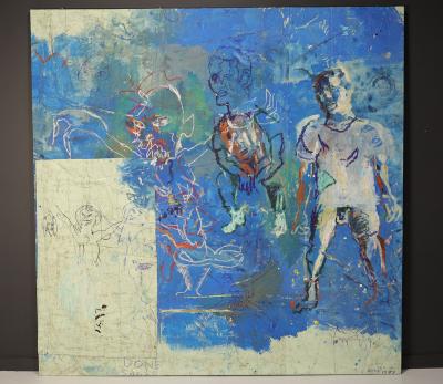 Josh Bayer Monumental Josh Bayer Original Oil Painting on Canvas Done Sunset 1997