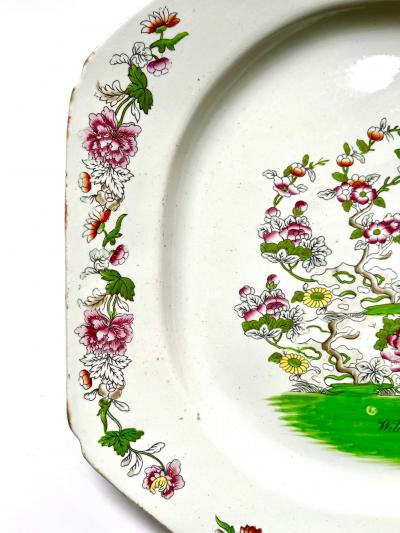 Josiah Spode II Rare Spode Willis Thatchd House London Trial Pattern Platter circa 1810
