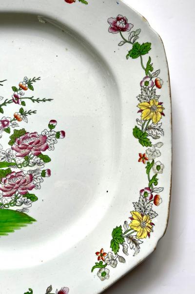 Josiah Spode II Rare Spode Willis Thatchd House London Trial Pattern Platter circa 1810