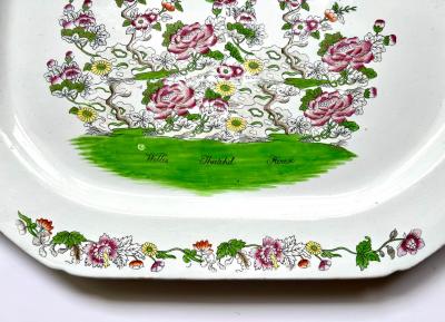 Josiah Spode II Rare Spode Willis Thatchd House London Trial Pattern Platter circa 1810