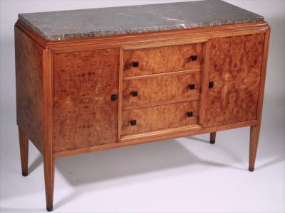 Joubert et Petit DIM DIM Joubert et Petit cabinet chest in burled walnut