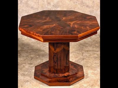 Joubert et Petit DIM DIM Joubert et Petit center side table in figured rosewood