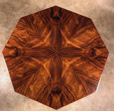 Joubert et Petit DIM DIM Joubert et Petit center side table in figured rosewood