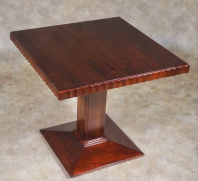 Joubert et Petit DIM DIM Joubert et Petit square table in French walnut