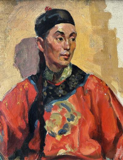 Joyce Ballantyne Formal Portrait of a Chinese Man in Traditional Dress