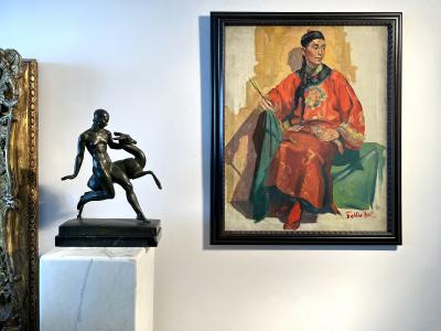 Joyce Ballantyne Formal Portrait of a Chinese Man in Traditional Dress