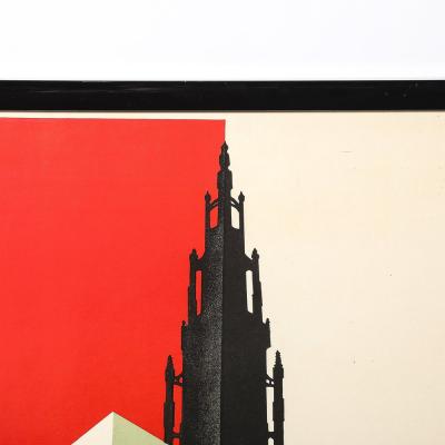 Jozef Winters Art Deco Lithograph Poster Antwerp World Port Art City by Jozef Winters