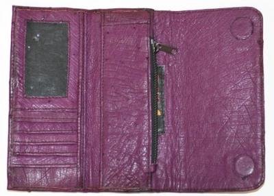 Juan Antonio Maroon Quill Ostrich Wallet