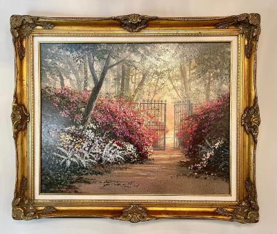Juan Archuleta Gates and Garden Painting