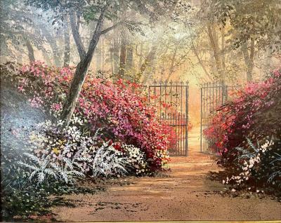 Juan Archuleta Gates and Garden Painting