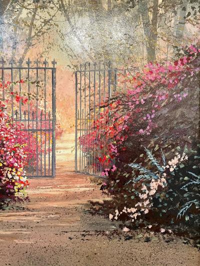 Juan Archuleta Gates and Garden Painting