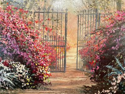 Juan Archuleta Gates and Garden Painting